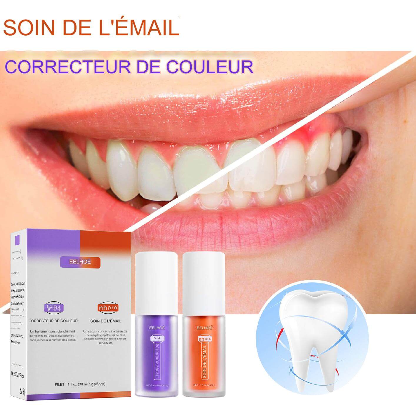 Pack Correcteur d'émail / Correcteur de blanchissement